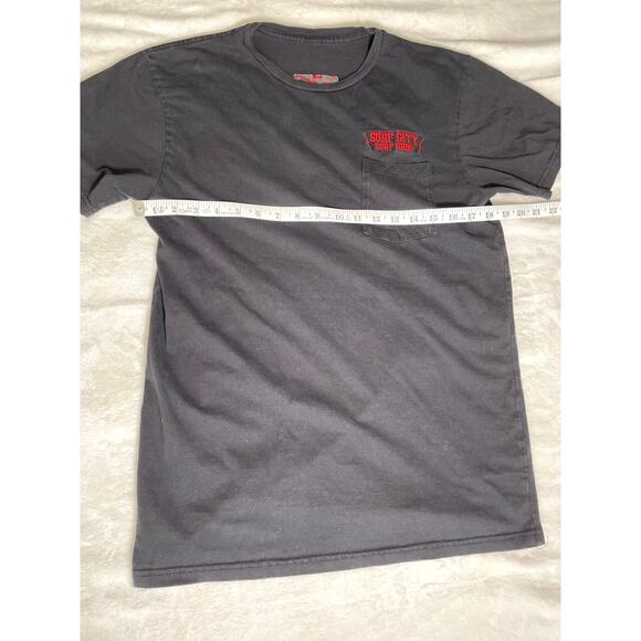 Surf City Surf Shop Black Pocket Tee Size L - Picture 3 of 6